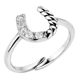 Montana Silversmiths Roping Luck Crystal Ring Size 7
